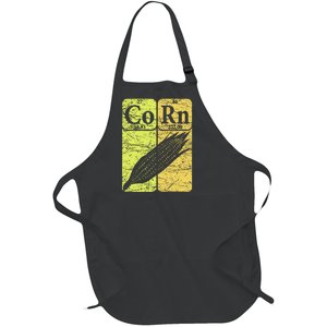 Corn Periodic Table Elements Corn Lover Retro Sweet Corn Full-Length Apron With Pockets