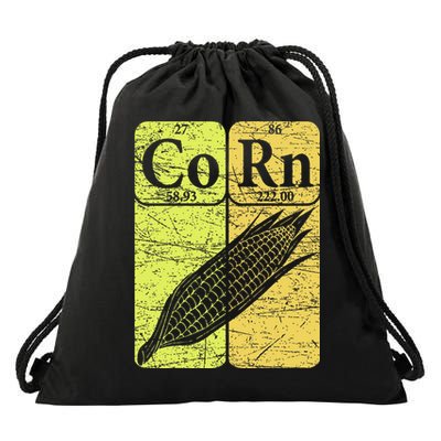 Corn Periodic Table Elements Corn Lover Retro Sweet Corn Drawstring Bag
