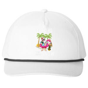 Christmas Palm Tree Santa Surfing Summer Beach Vacation Snapback Five-Panel Rope Hat