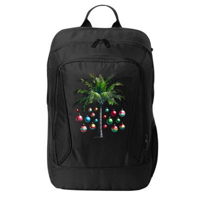 Christmas Palm Tree Merry Christmas Tropical Christmas City Backpack