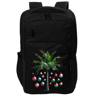 Christmas Palm Tree Merry Christmas Tropical Christmas Impact Tech Backpack