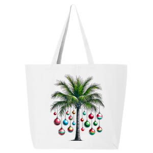 Christmas Palm Tree Merry Christmas Tropical Christmas 25L Jumbo Tote