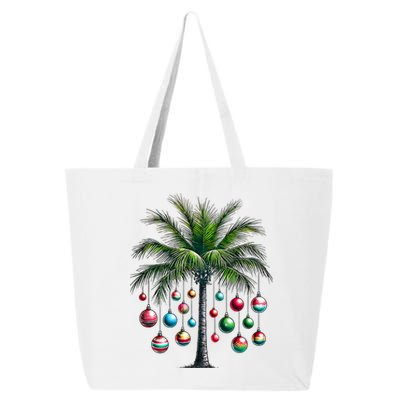 Christmas Palm Tree Merry Christmas Tropical Christmas 25L Jumbo Tote