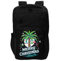 Christmas Palm Tree Merry Christmas Tropical Christmas Impact Tech Backpack