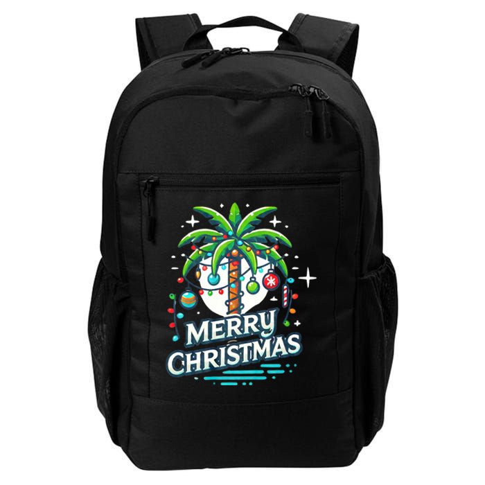 Christmas Palm Tree Merry Christmas Tropical Christmas Daily Commute Backpack