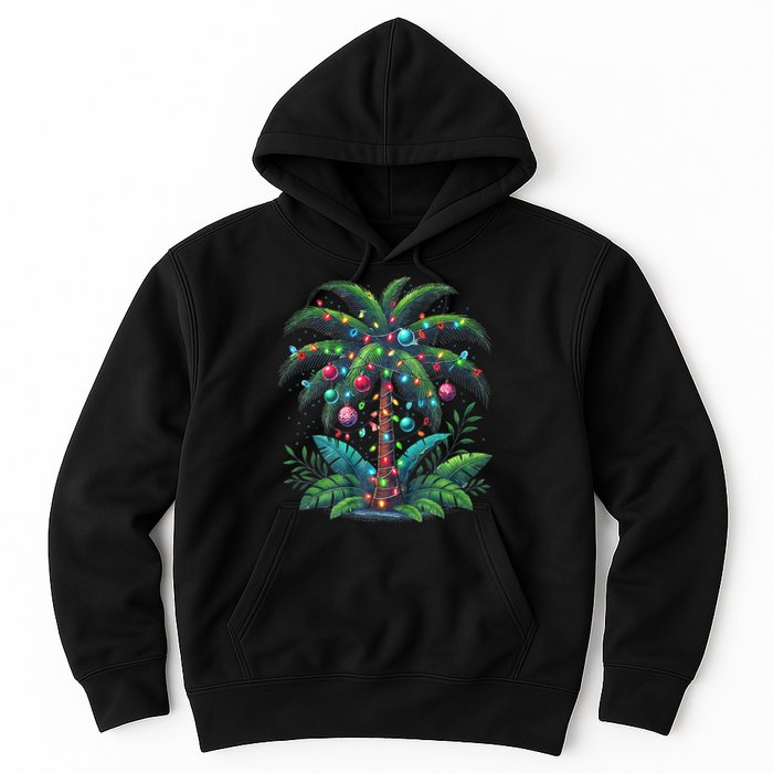 Christmas Palm Tree Merry Christmas Tropical Christmas Hoodie