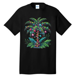 Christmas Palm Tree Merry Christmas Tropical Christmas Tall T-Shirt