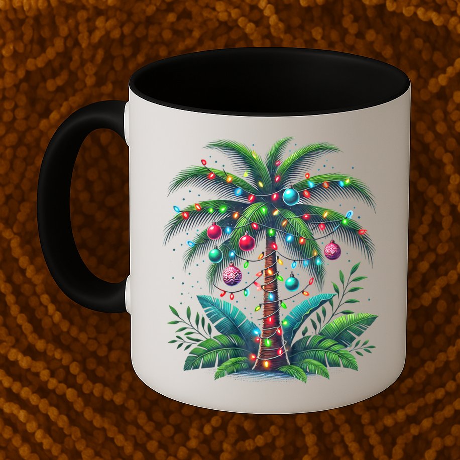 Christmas Palm Tree Merry Christmas Tropical Christmas Mug