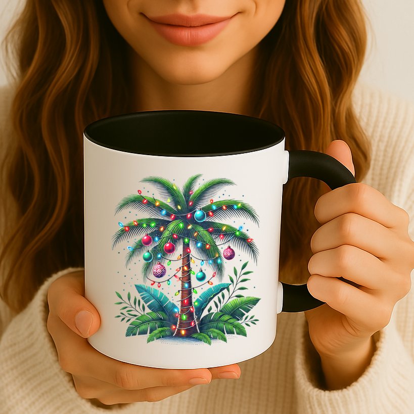 Christmas Palm Tree Merry Christmas Tropical Christmas Mug
