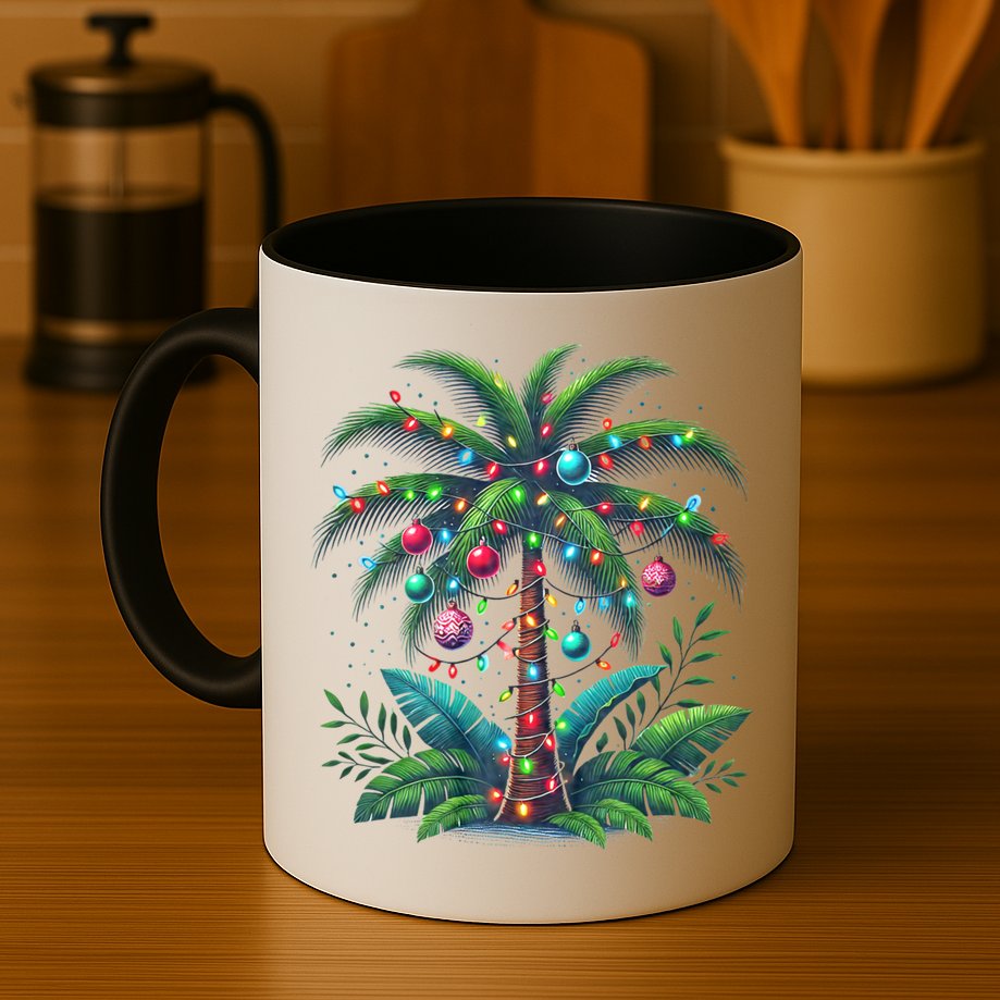 Christmas Palm Tree Merry Christmas Tropical Christmas Mug