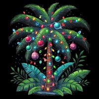 Christmas Palm Tree Merry Christmas Tropical Christmas 16 in Basic Backpack