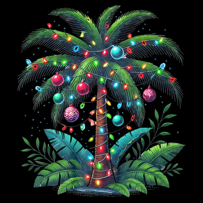 Christmas Palm Tree Merry Christmas Tropical Christmas 16 in Basic Backpack