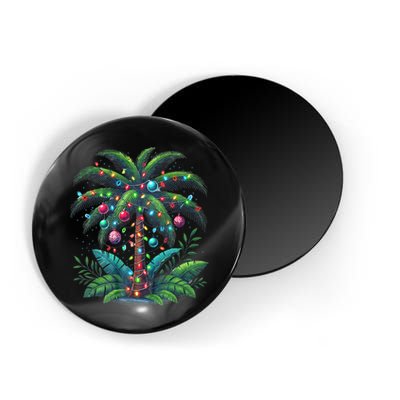 Christmas Palm Tree Merry Christmas Tropical Christmas Magnet