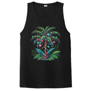 Christmas Palm Tree Merry Christmas Tropical Christmas PosiCharge Competitor Tank