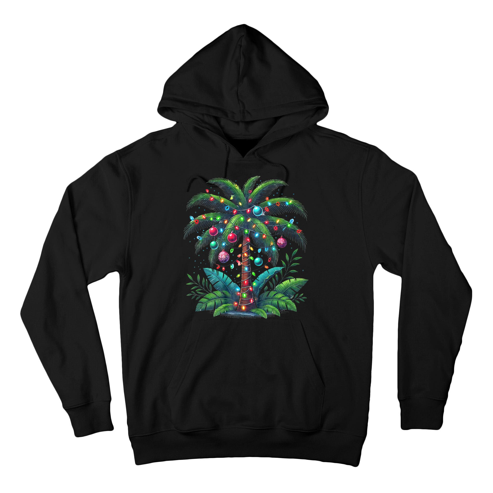Christmas Palm Tree Merry Christmas Tropical Christmas Tall Hoodie