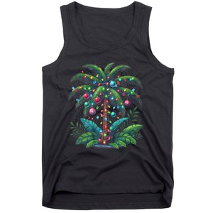 Christmas Palm Tree Merry Christmas Tropical Christmas Tank Top