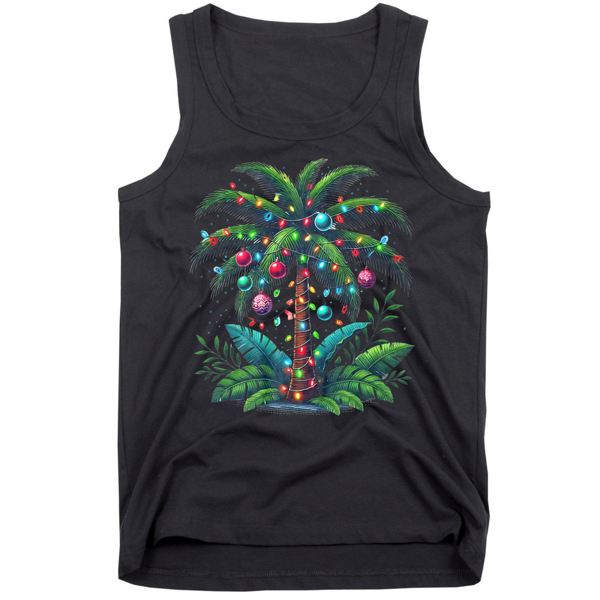 Christmas Palm Tree Merry Christmas Tropical Christmas Tank Top
