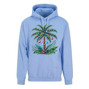 Christmas Palm Tree Merry Christmas Tropical Christmas Unisex Surf Hoodie