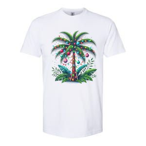 Christmas Palm Tree Merry Christmas Tropical Christmas Softstyle CVC T-Shirt