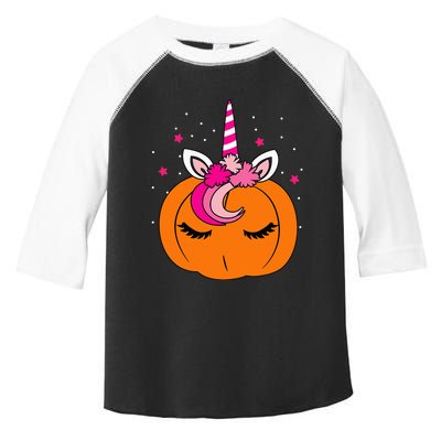 Cute Pumpkin Unicorn Face Costume Easy Halloween Gifts Toddler Fine Jersey T-Shirt