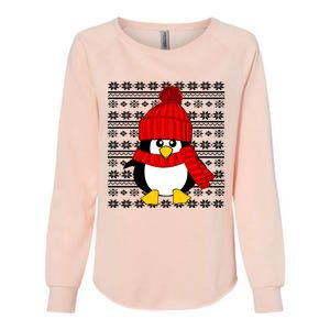 Cute Penguin Ugly Christmas Sweater Xmas Great Gift Meaningful Gift Womens California Wash Sweatshirt