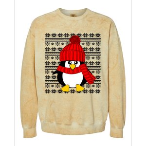 Cute Penguin Ugly Christmas Sweater Xmas Great Gift Meaningful Gift Colorblast Crewneck Sweatshirt