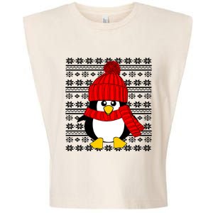 Cute Penguin Ugly Christmas Sweater Xmas Great Gift Meaningful Gift Garment-Dyed Women's Muscle Tee