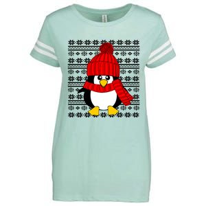 Cute Penguin Ugly Christmas Sweater Xmas Great Gift Meaningful Gift Enza Ladies Jersey Football T-Shirt