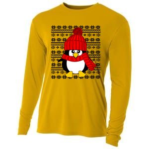 Cute Penguin Ugly Christmas Sweater Xmas Great Gift Meaningful Gift Cooling Performance Long Sleeve Crew