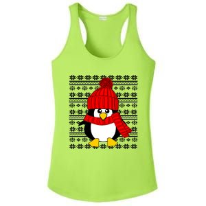 Cute Penguin Ugly Christmas Sweater Xmas Great Gift Meaningful Gift Ladies PosiCharge Competitor Racerback Tank