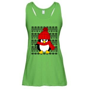 Cute Penguin Ugly Christmas Sweater Xmas Great Gift Meaningful Gift Ladies Essential Flowy Tank