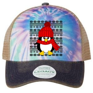 Cute Penguin Ugly Christmas Sweater Xmas Great Gift Meaningful Gift Legacy Tie Dye Trucker Hat