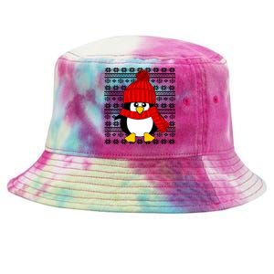 Cute Penguin Ugly Christmas Sweater Xmas Great Gift Meaningful Gift Tie-Dyed Bucket Hat