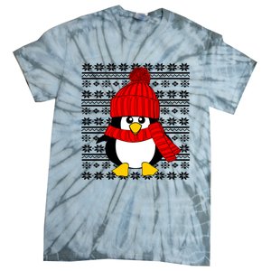 Cute Penguin Ugly Christmas Sweater Xmas Great Gift Meaningful Gift Tie-Dye T-Shirt