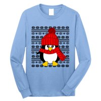 Cute Penguin Ugly Christmas Sweater Xmas Great Gift Meaningful Gift Long Sleeve Shirt