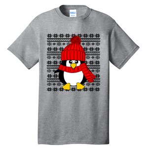 Cute Penguin Ugly Christmas Sweater Xmas Great Gift Meaningful Gift Tall T-Shirt