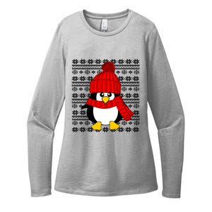 Cute Penguin Ugly Christmas Sweater Xmas Great Gift Meaningful Gift Womens CVC Long Sleeve Shirt