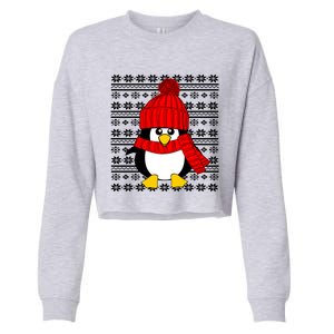 Cute Penguin Ugly Christmas Sweater Xmas Great Gift Meaningful Gift Cropped Pullover Crew