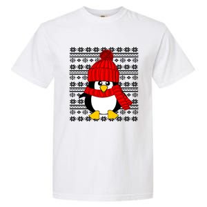 Cute Penguin Ugly Christmas Sweater Xmas Great Gift Meaningful Gift Garment-Dyed Heavyweight T-Shirt