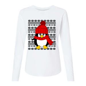 Cute Penguin Ugly Christmas Sweater Xmas Great Gift Meaningful Gift Womens Cotton Relaxed Long Sleeve T-Shirt