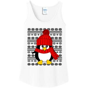 Cute Penguin Ugly Christmas Sweater Xmas Great Gift Meaningful Gift Ladies Essential Tank