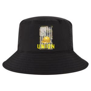 Camouflage Patriotic Union Laborer Worker Iron Hard Hat Gift Cool Comfort Performance Bucket Hat