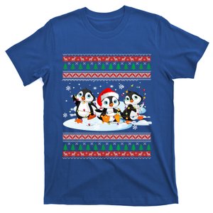 Cute Penguin Ugly Christmas Sweater Xmas Light Penguin Lover Gift T-Shirt