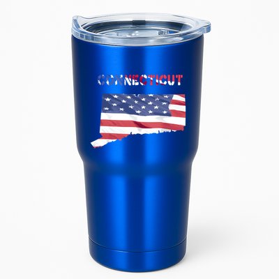 Connecticut Proud United States America Patriot Flag Pride Gift Tumbler