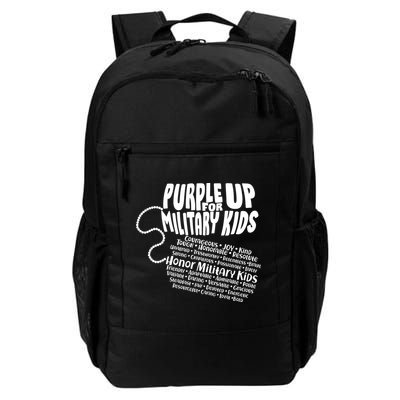 Cool Purple Up For MilitaryKids Dog Tags Text Art Backpack