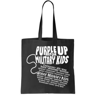 Cool Purple Up For MilitaryKids Dog Tags Text Art Bag