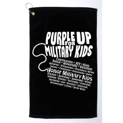 Cool Purple Up For MilitaryKids Dog Tags Text Art Golf Towel