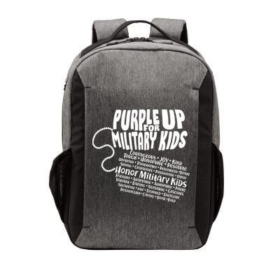 Cool Purple Up For MilitaryKids Dog Tags Text Art Vector Backpack