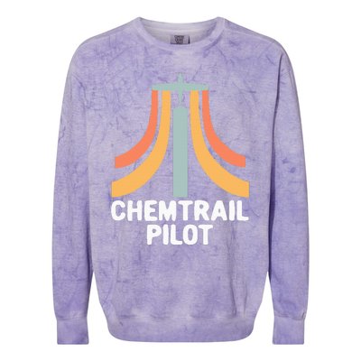 Chemtrail Pilot Uniform Chemtrails Defense Colorblast Crewneck Sweatshirt