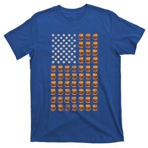 Cheeseburger Patriotic Usa American Flag National Burger Day Gift T-Shirt